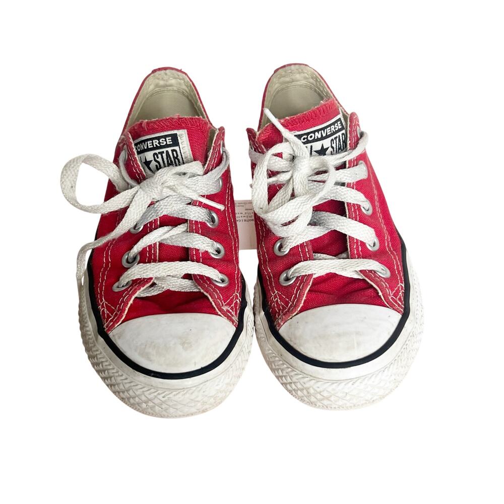 CONVERSE Converse Chuck Taylor All Star Low Top Sneakers Shoes Red Kids US 13 - Picture 12 of 13